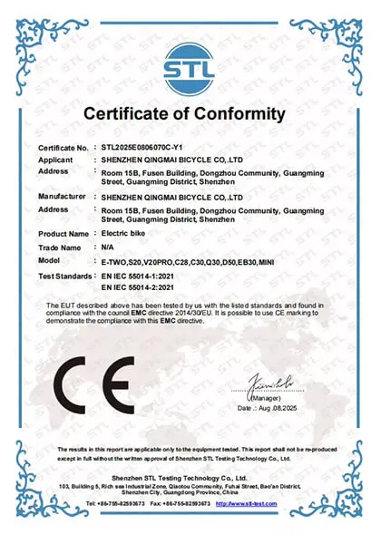 CE-EMC Sertifikası